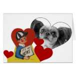 Dog Photo Vintage Valentine 10 Greeting Cards