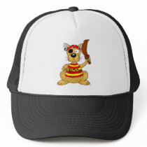 Dog pirate trucker hat