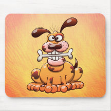 Dog Posing with a Bone Mouse Pad