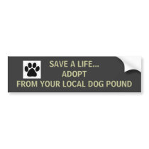 Dog Pound Bumper Sticker bumper stickers