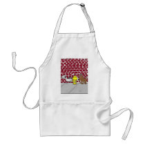 Dog Public Bathrooms Funny Cartoon Tees & Gifts aprons