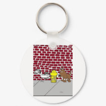 Dog Public Bathrooms Funny Cartoon Tees & Gifts keychains