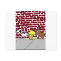 Dog Public Bathrooms Funny Cartoon Tees & Gifts postcards by beardiethor123 Dog Public Bathrooms Funny Cartoon Tees & Gifts postcards