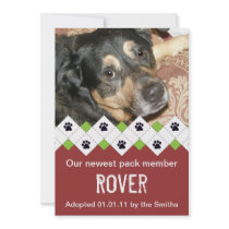 Dog/Puppy Adoption Announcement