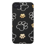 Dog Puppy Paw Prints Gifts for Dog Lovers Case-Mate iPhone 4 Cases