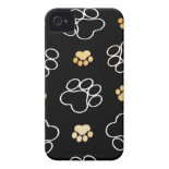 Dog Puppy Paw Prints Gifts for Dog Lovers Case-Mate iPhone 4 Cases