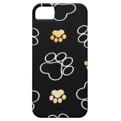 Dog Puppy Paw Prints Gifts for Dog Lovers iPhone 5 Cases