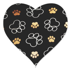 Dog Puppy Paw Prints Gifts for Dog Lovers Sticker