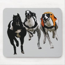 DOG RACE GREYHOUND MOUSE MAT