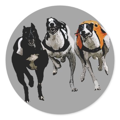 DOG RACE GREYHOUND STICKER by Sofia_Youshi