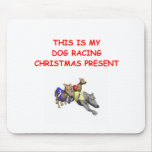 DOG racing christmas Mouse Pads