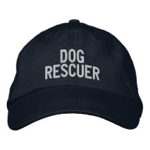 "Dog Rescuer" Embroidered Baseball Caps