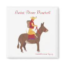 Dog riding a Donkey magnets by MMednikow Dog riding a Donkey magnets