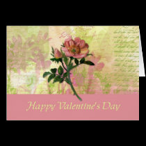 Dog Rose Valentine's Card (Large Print) cards