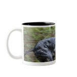 Dog running in woods mug