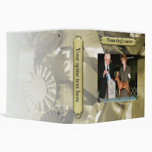 Dog Scrapbook, Gold 3 Ring Binders