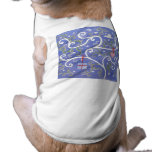 Dog Shirt with Christmasy Dove and White Tree