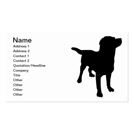 Dog Silhouette Business Card Templates