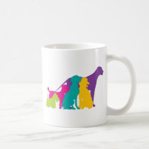 Dog Silhouettes Colour mugs