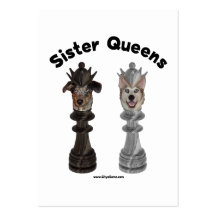Dog Sister Chess Queens Business Card Templates
