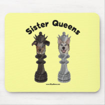 Dog Sister Chess Queens Mouse Pads
