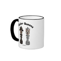 Dog Sister Chess Queens Mugs