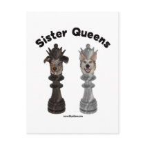 Dog Sister Chess Queens Post Card
