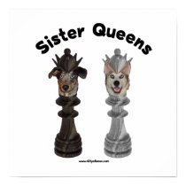 Dog Sister Chess Queens Posters