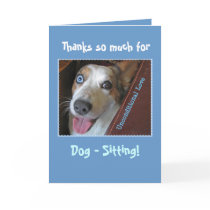 Dog-Sitter thank you card