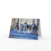 DOG SLED DASHING THRU SNOW CARDS