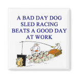 dog sled racing iditarod lover fridge magnets