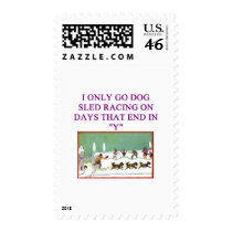 dog sled racing iditarod lover postage