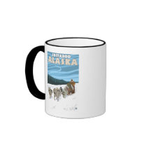Dog Sledding Scene - Iditarod, Alaska Coffee Mug