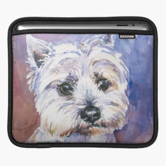 Cute Watercolor Dog Sleeve For Your iPad