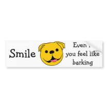 Dog Smiley bumper stickers by JuJuGarden Dog Smiley bumper stickers