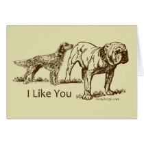 Dog Sniffs Butt Greeting Card
