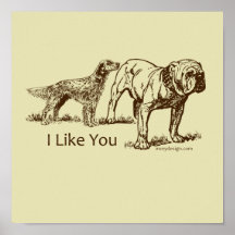 Dog Sniffs Butt Print