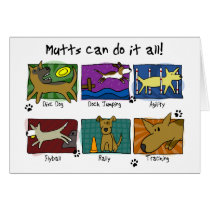 Dog Sports Mutts Card by MenagerieMayhem Dog Sports Mutts Card