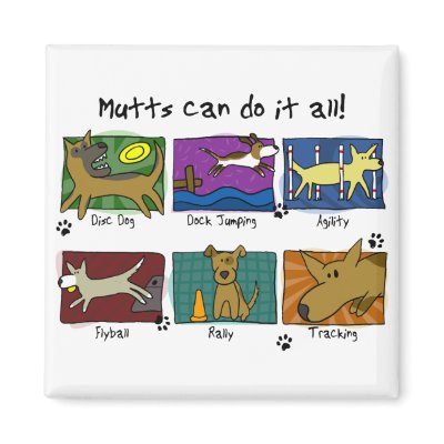 Dog Sports Mutts Magnet by MenagerieMayhem