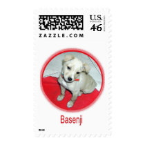 Dog Stamps - Basenji Puppy Postage Stamp