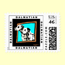 Dog Stamps:  Dalmatians Looking Out of Window stamps