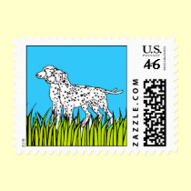 Dog Stamps - Dalmations in Field