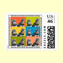 Dog Stamps - Miniature Schnauzer Postage