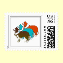 Dog Stamps: Three Collies Postage Stamp