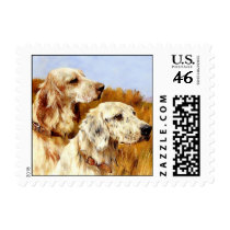 Dog Stamps - "Two Setters" by Arthur Wardle
