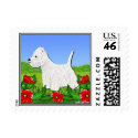 Dog Stamps - West Highland White Terrier Postage by dogart Dog Stamps - West Highland White Terrier Postage