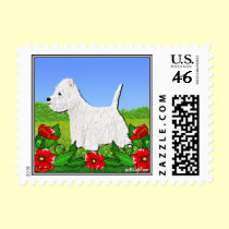 Dog Stamps - West Highland White Terrier Postage stamps