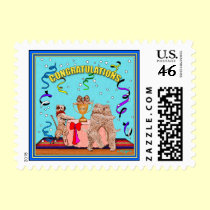 Dog Stamps - Wheaten Terrier: "Congratulations" stamps