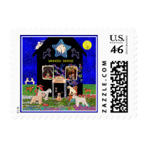 Dog Stamps - Wheaten Terrier: "Wheaten Lounge" by dogart Dog Stamps - Wheaten Terrier: "Wheaten Lounge"