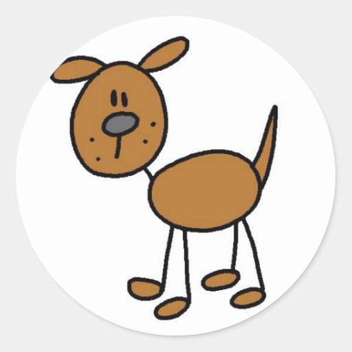 Dog Stick Figure Sticker | Zazzle